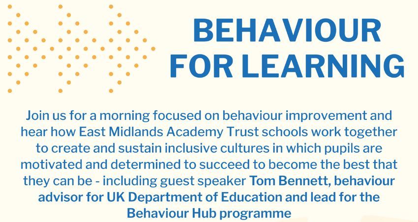Free event for schools: Behaviour for Learning